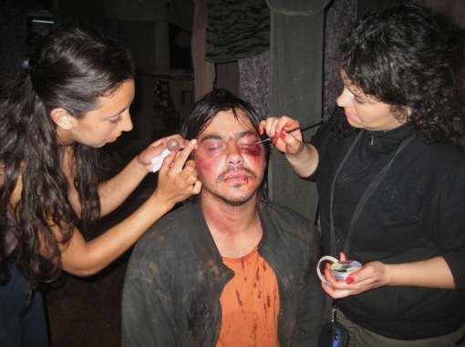 Make up working as a team with Leonardo Ramirez